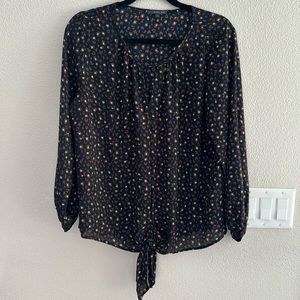 Stitch Fix West Kei animal print tie front blouse